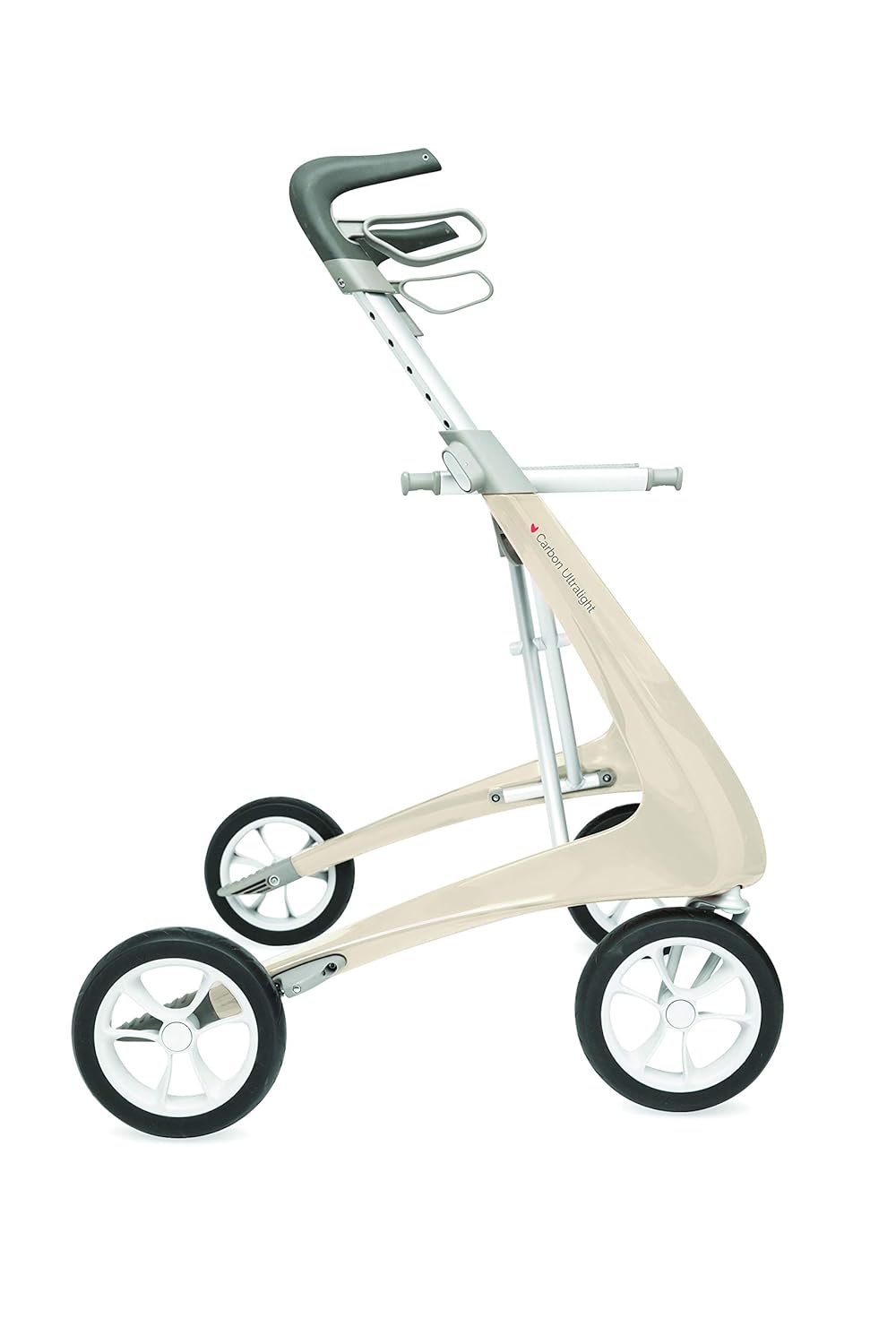 Carbon Ultralight Rollator Walker with Organizer Bag, Wide Track Q690