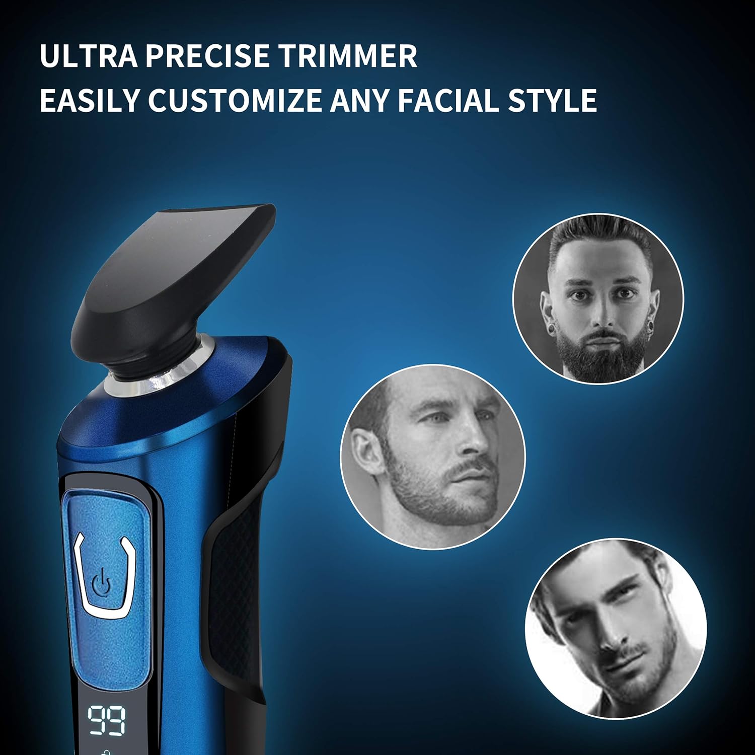 Men's Electric Shaver Kit with Nose Trimmer, Beard Trimmer, and Facial Brush J745582