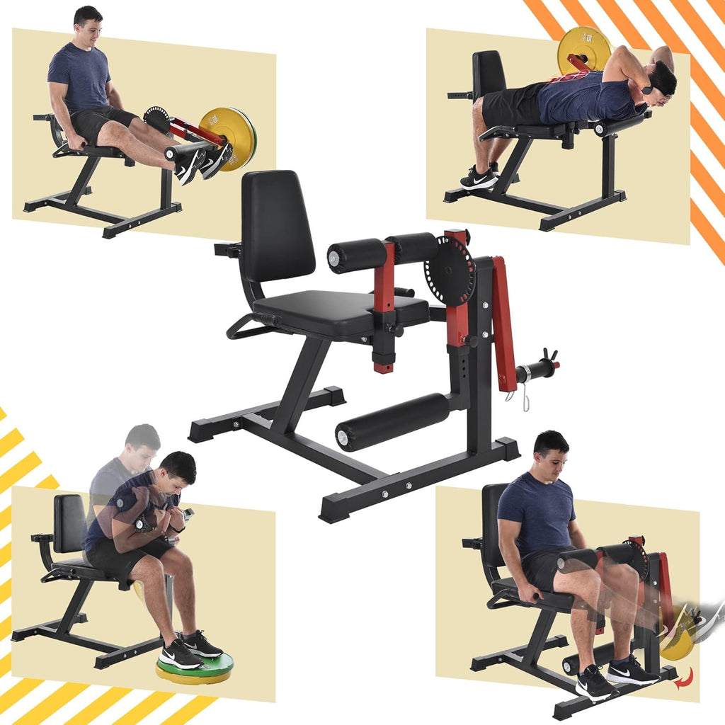 Leg Extension and Curl Machine with Adjustable Seat for Home Gym G99013