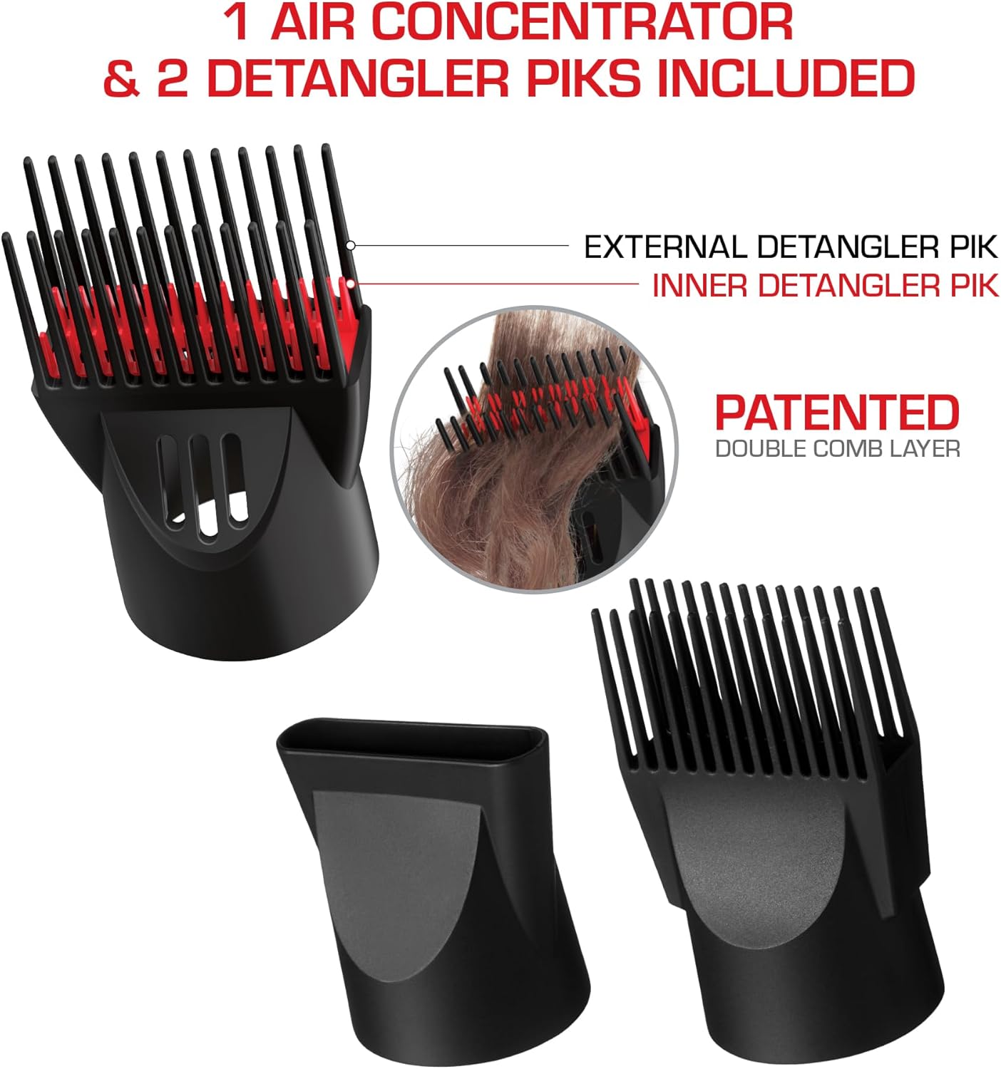 Ceramic Tourmaline Hair Dryer with Comb Attachment C5256