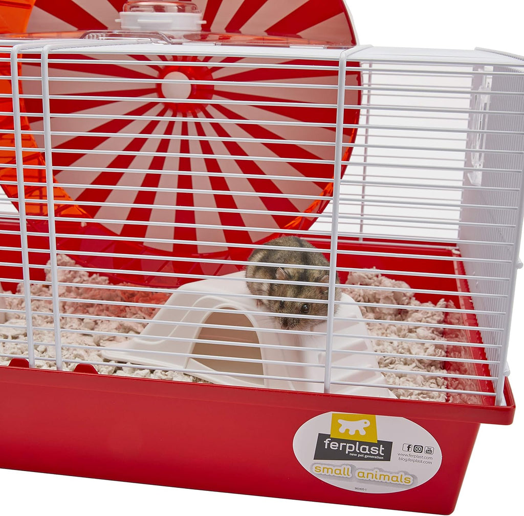Modular Hamster Cage with XXL Exercise Wheel and Accessories W422986