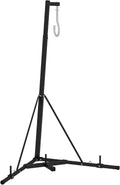 Soozier Foldable Punch Bag Stand, Height Adjustable Heavy Bag Stand with Weighted Base, Free Standing for Home Gym, Stand Only