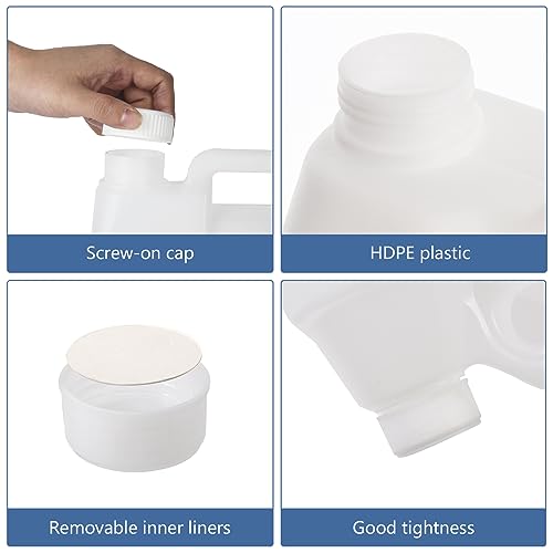 2.5 Gallon Clear Plastic Jugs with Lids and Ergonomic Handle E176937