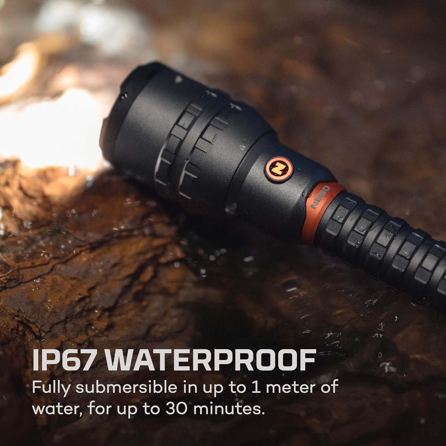 Rechargeable 12000 Lumen LED Flashlight with Adjustable Beam and USB Reading Light C87164