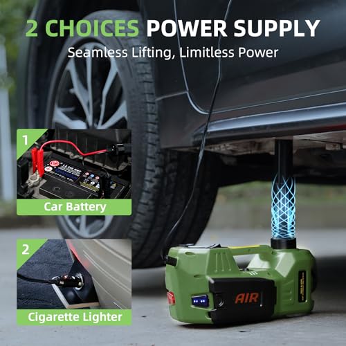 Car Jack 5 Ton 12V with Built-in Inflatable Pump for SUV Tire Change I66075