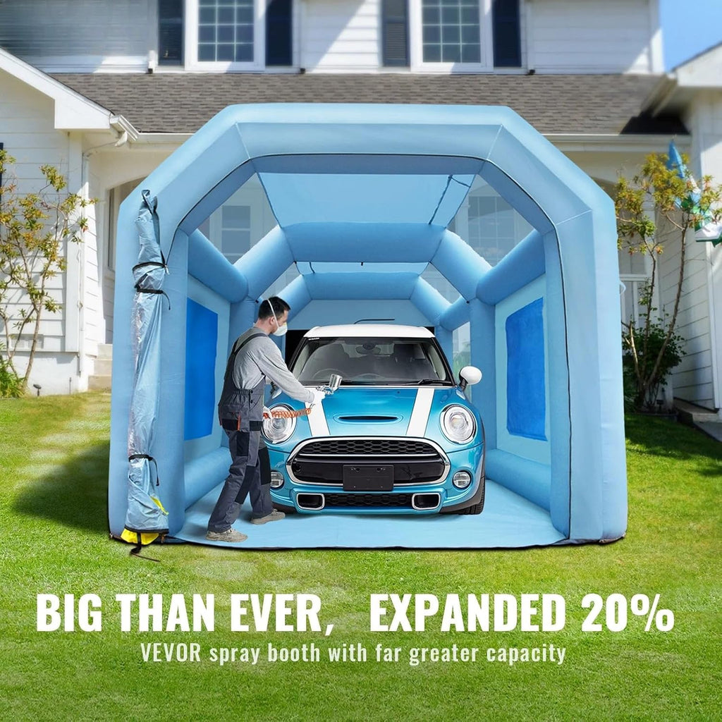 Inflatable Paint Booth 20x10x8ft Spray Booth Tent with Blowers and Air Filter System V617