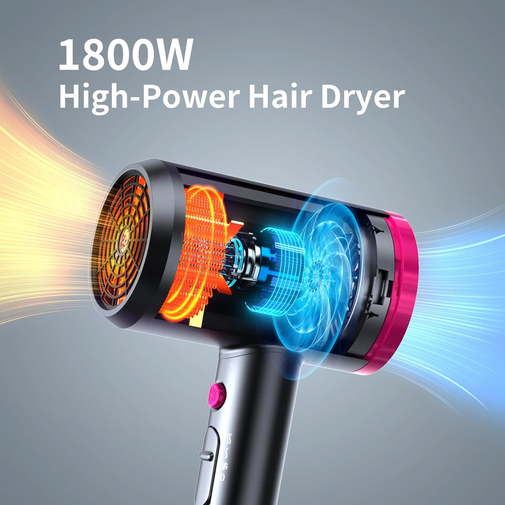 Hair Dryer with Diffuser, Ionic, Lightweight B17314