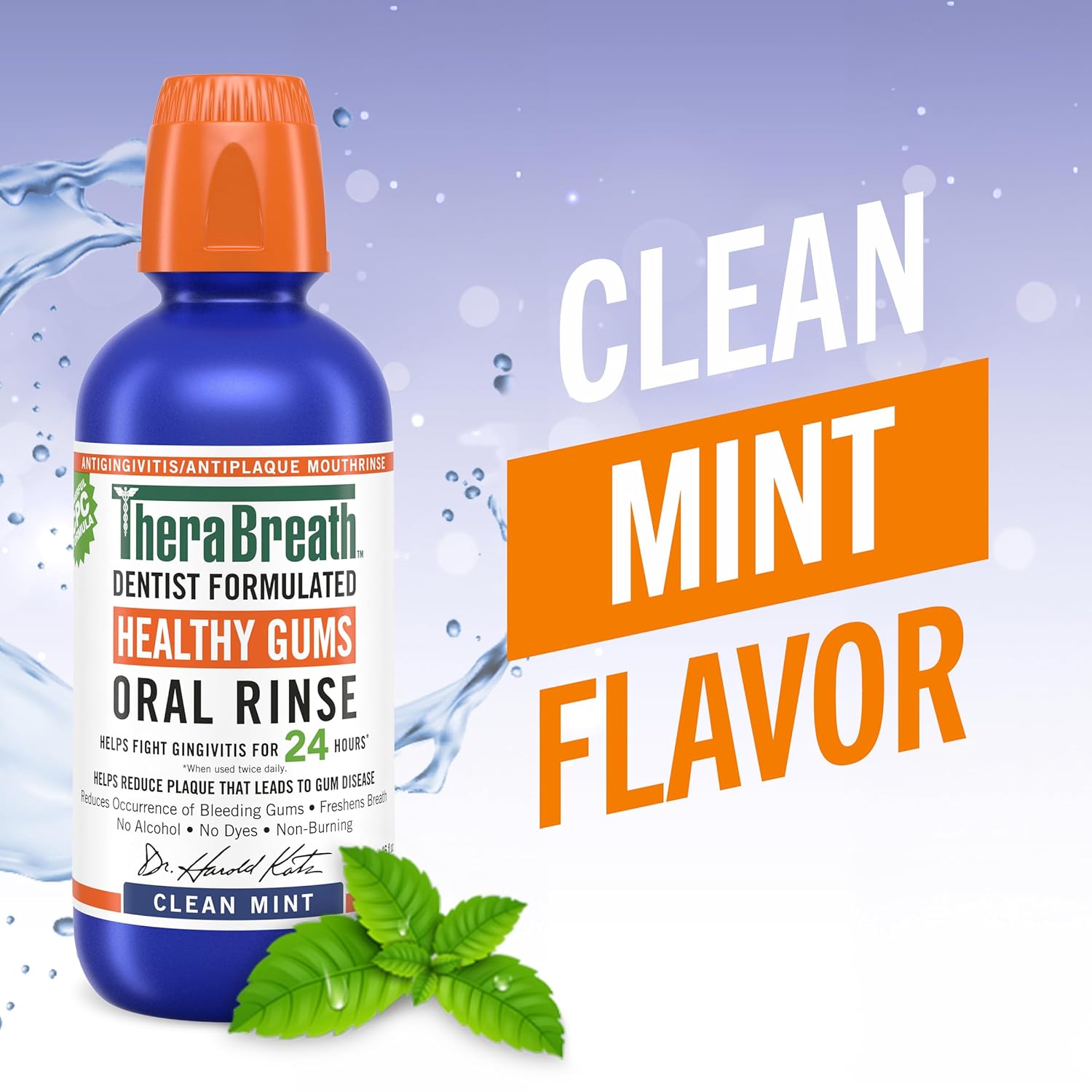 Healthy Gums Mouthwash Clean Mint, Antigingivitis, 16 Fl Oz (2-Pack) B6021