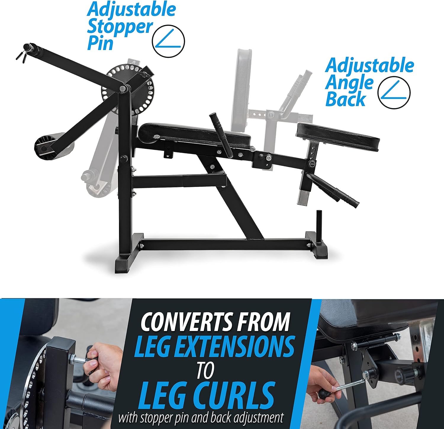 Adjustable Leg Extension and Curl Machine R1575