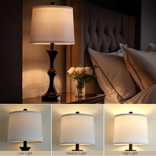 Modern Table Lamps Set of 2 with USB Charging Port for Living Room Bedroom G72369
