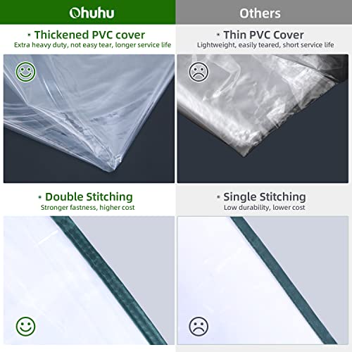 Portable Walk-in Greenhouse with Transparent PVC Cover, 12 Shelves W76383