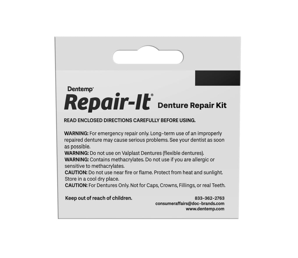 Denture Repair Kit for Broken Dentures, Cracks & Loose Teeth D7749