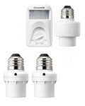 DEWENWILS Light Sensor Socket + Motion Sensor Light Socket, E26/E27 Screw in Dusk to Dawn Sensor Adapter, Compatible with Incandescent/CFL/LED/Halogen Bulbs,