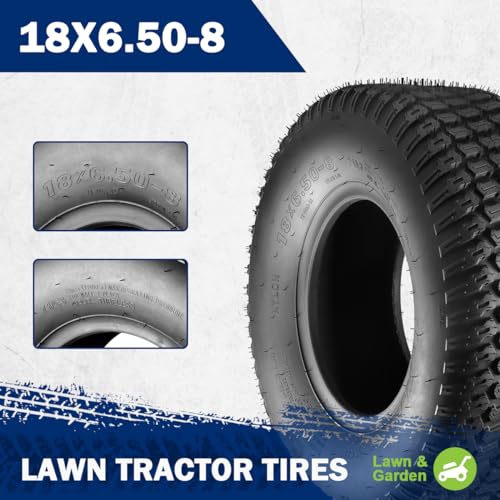 20x8-10 Turf Saver Tire, 4ply Tubeless Lawn & Garden Tire C773772