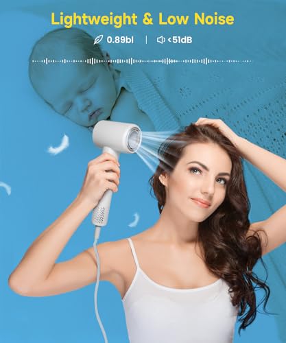 Professional Hair Dryer - High Speed Ionic Blow Dryer with Magnetic Diffuser & Nozzle M251