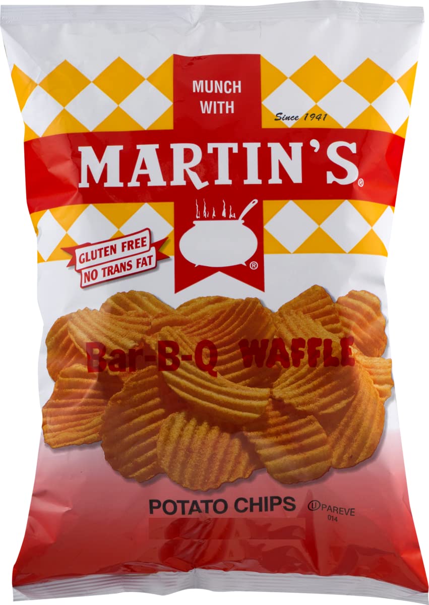 Martin's Bar-B-Q Waffle Potato Chips 8.5 Ounces (3 Bags)