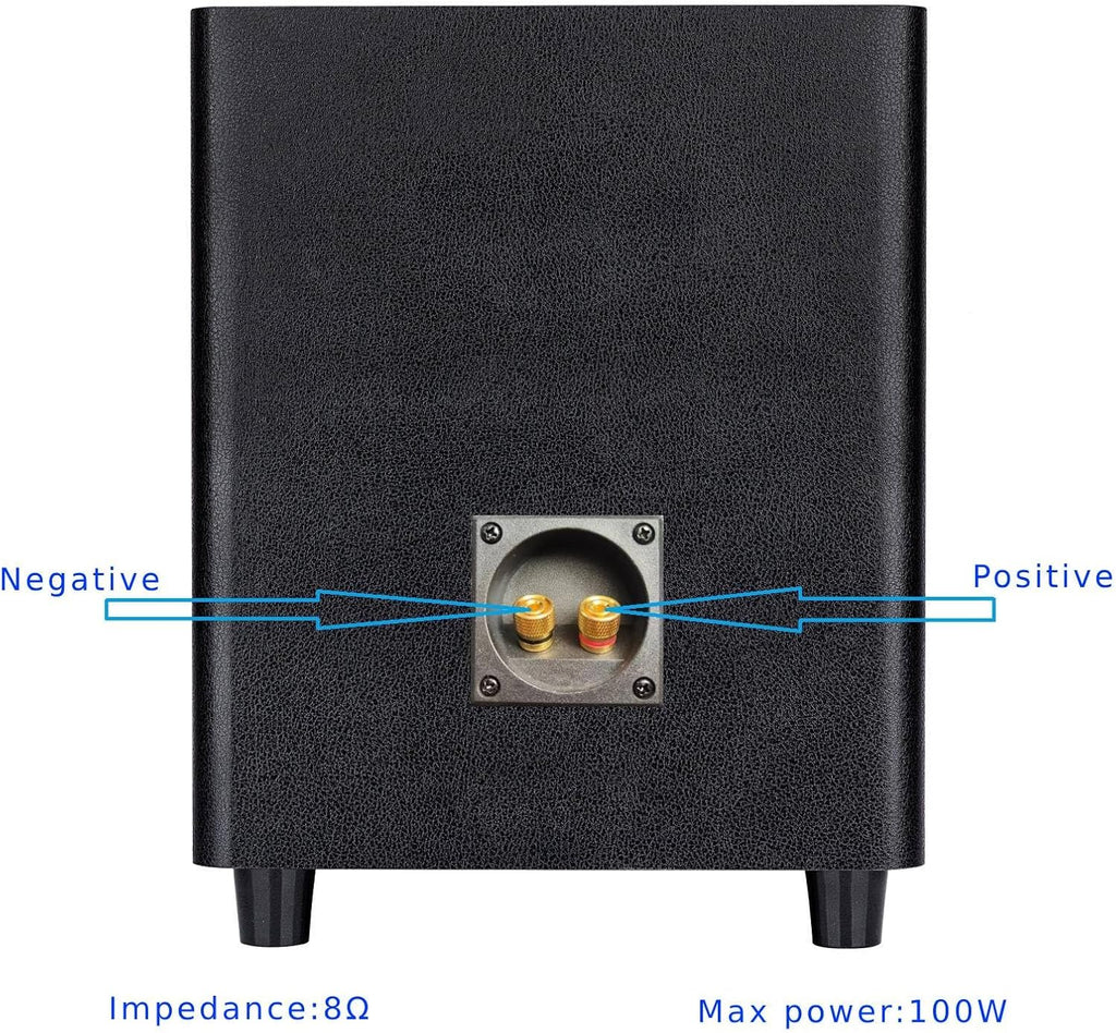 8 Inch Passive Subwoofer for Home Theater, 100W, Black S470