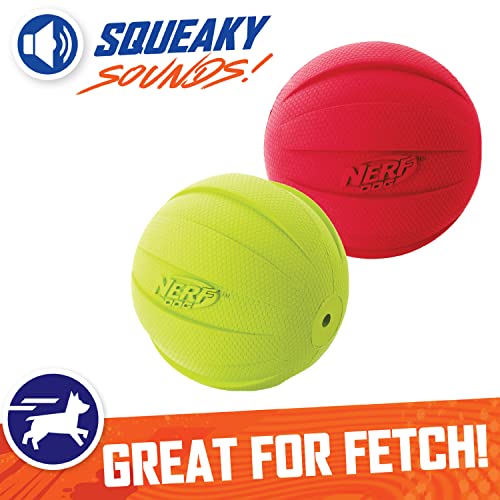 Rubber Dog Toy Ball with Squeaker, 4 Inch, for Medium/Large Breeds M57003