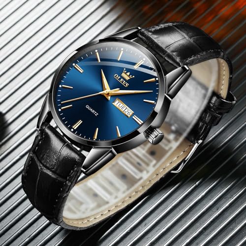 Men's Casual Leather Strap Watch Waterproof Luminous Analog F66331