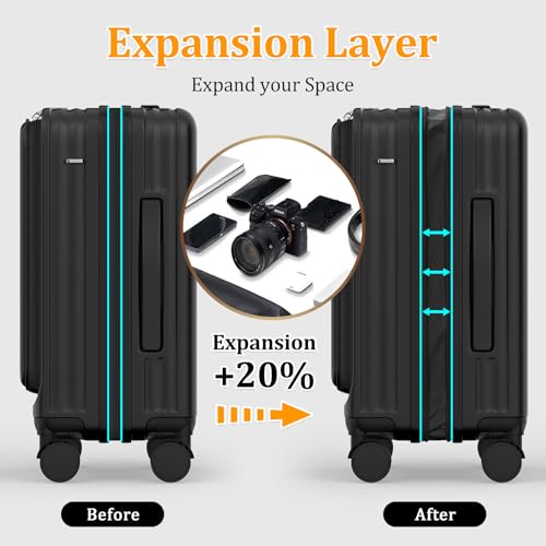 Luggage Set 4 Piece Hardside Suitcase with Spinner Wheels and TSA Lock A776985