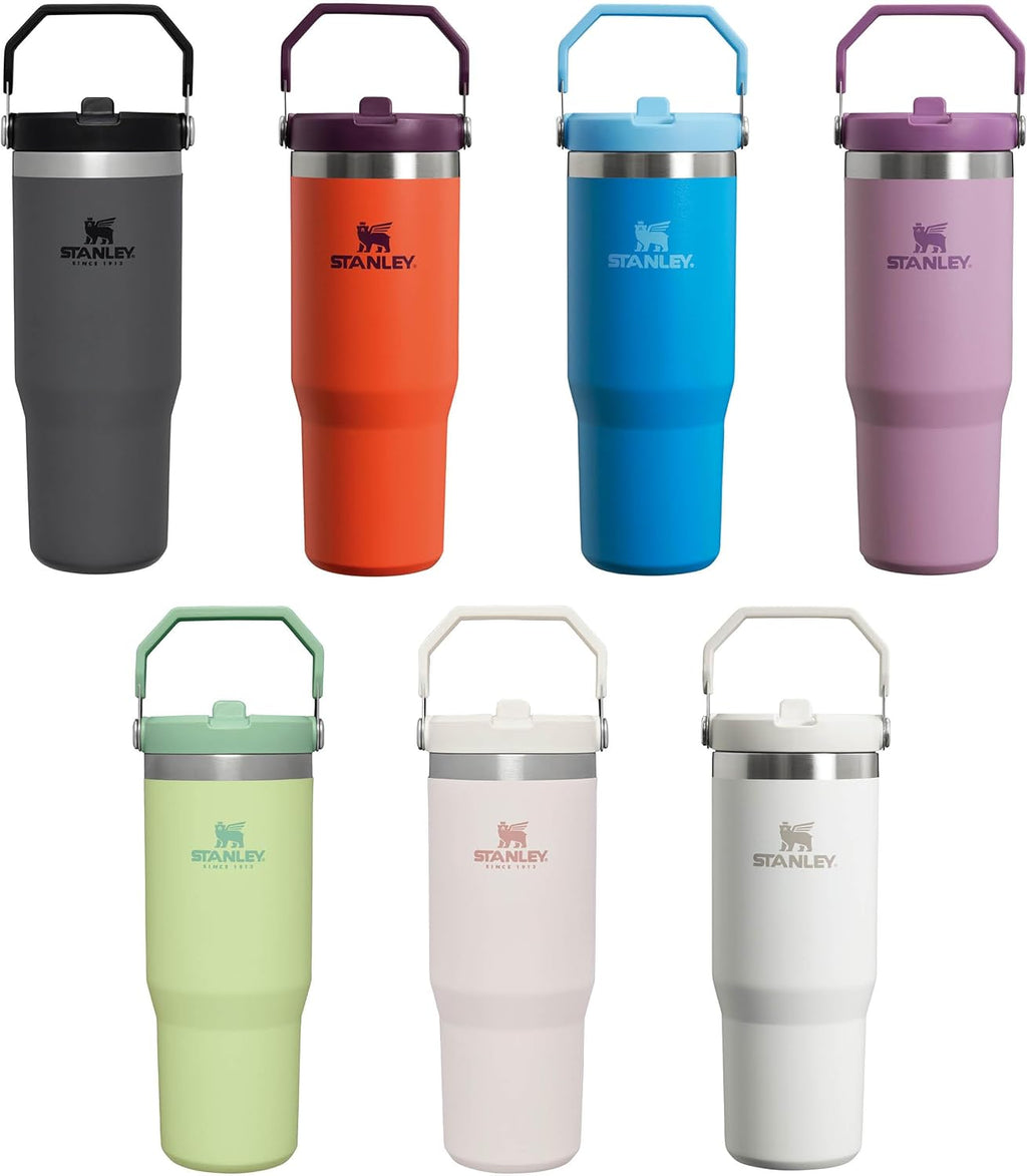 Stainless Steel Water Bottle with Straw 0.89L G77672