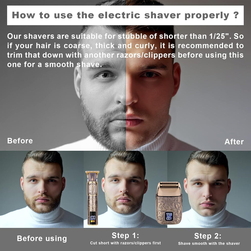 Beard Trimmer for Men, Cordless Hair Clippers, 7 in 1 Grooming Kit G635040