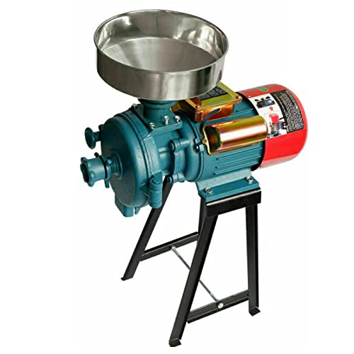 Grain Mills, 3000W Wet Dry Cereals Grinder Electric Grain Grinder Corn Mill Heavy Duty 110V Commercial Grain Grinder Machine Rice Corn Grain Coffee Wheat Feed Mill Flour Mill with Funnel