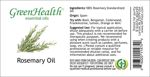 Rosemary Essential Oil 16 fl oz, Pure & Uncut, Aluminum Bottle M11502