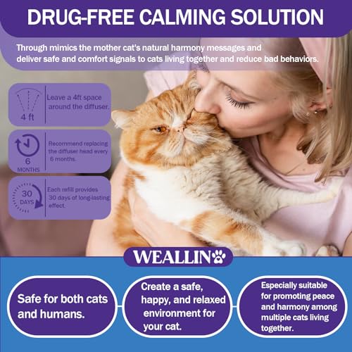 Cat Calming Diffuser Kit with 2 Refills - 60 Days of Relaxation D2604