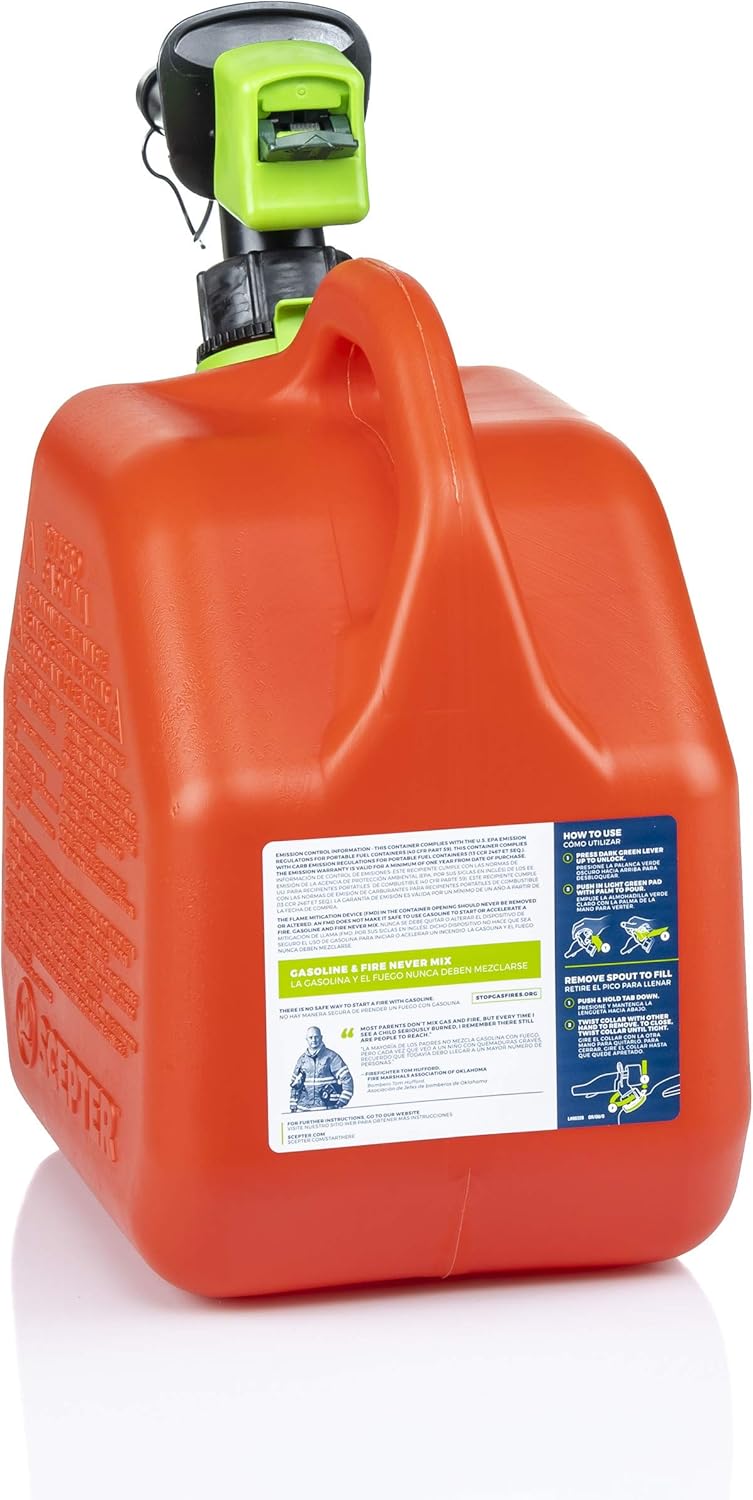 SmartControl Gas Can, 2 Gallon, Red E584