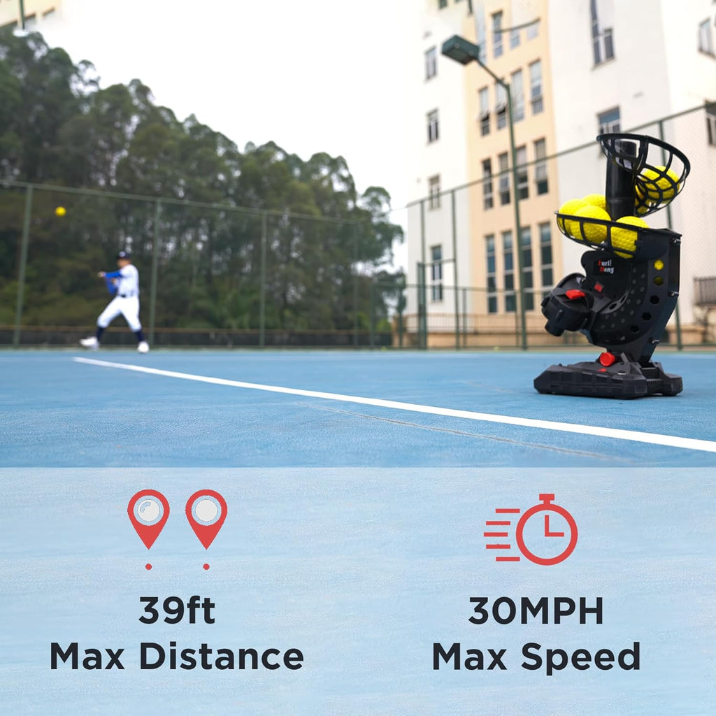 Electronic Baseball Pitching Machine, Adjustable Speed, Battery Powered, with 8 Balls E99059