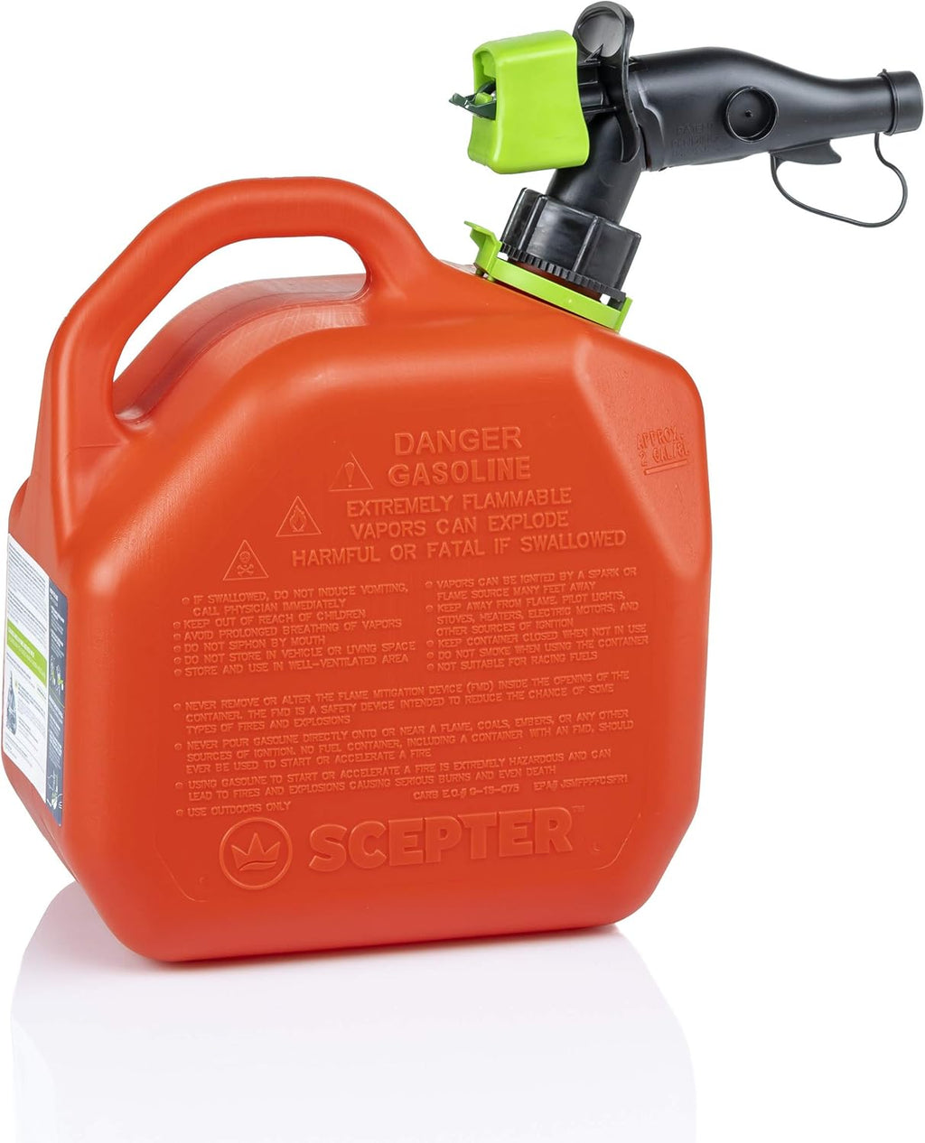 SmartControl Gas Can, 2 Gallon, Red E584