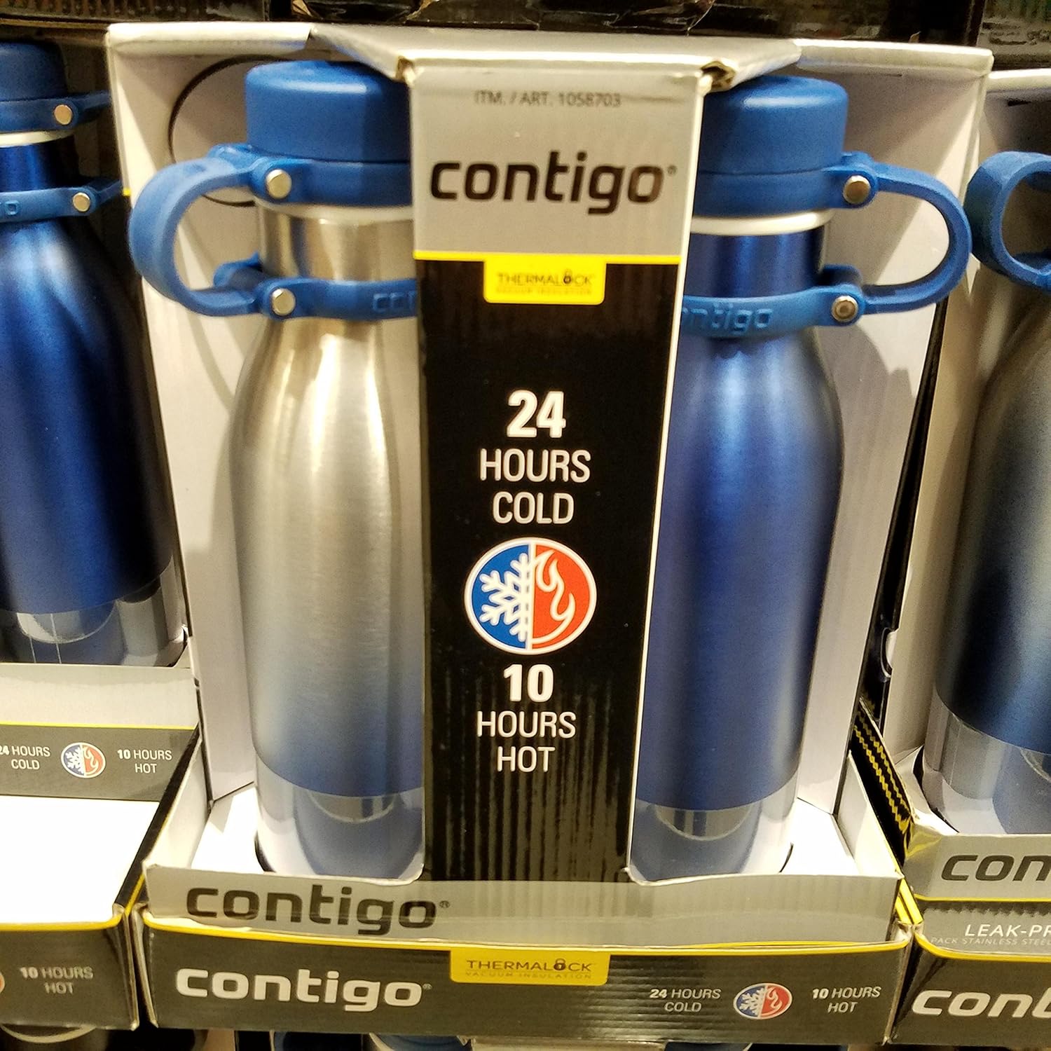 Contigo Thermalock Stainless Steel 20 oz Water Bottle - 2-Pack (Blue)