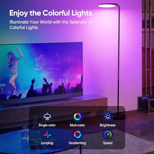 RGB Floor Lamp, 36W LED Standing Lamp with Remote, Dimming and Color Changing Y8634