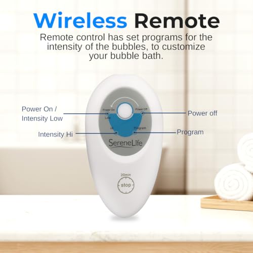 Portable Spa Bubble Bath Massager with Waterproof Non-Slip Mat and Remote Control Z239848