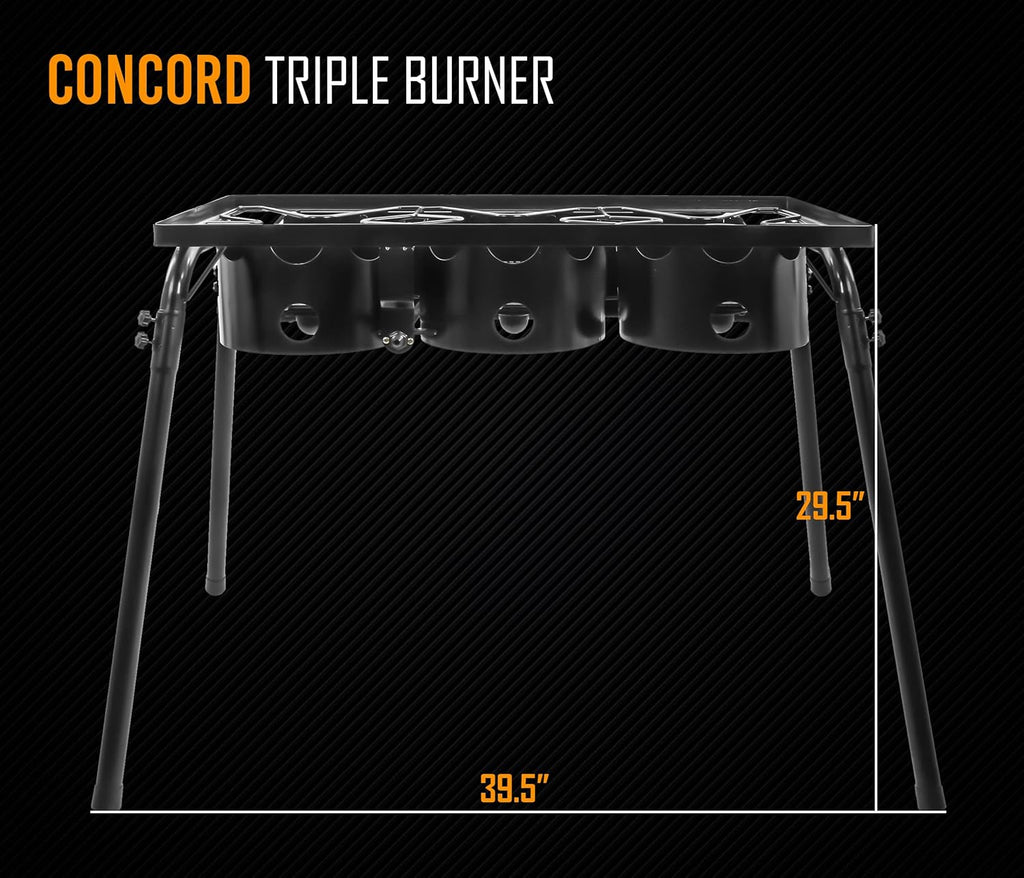 Triple Burner Outdoor Propane Stove Cooker with Regulator C536910