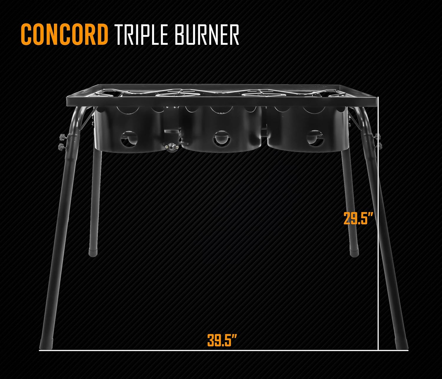 Triple Burner Outdoor Propane Stove Cooker with Regulator C536910
