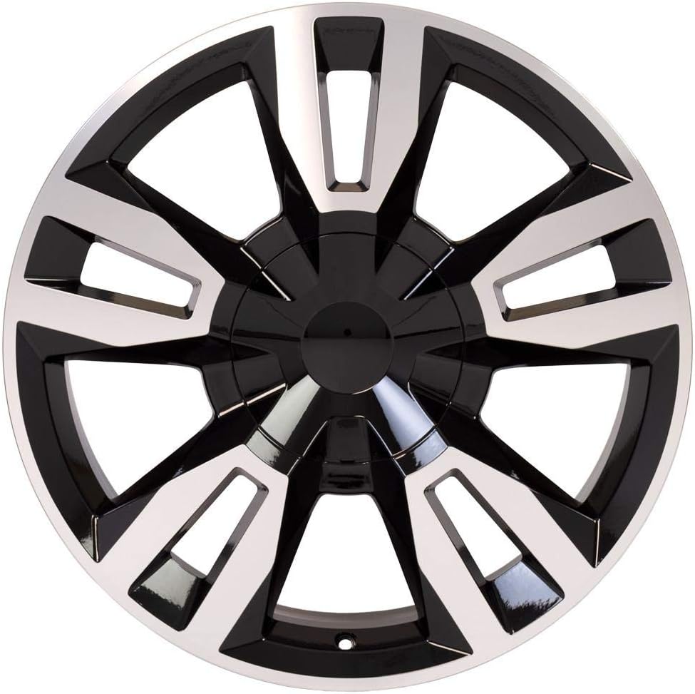 22 inch Rim 6x139.7 22x9 Black Machined Wheels J54314