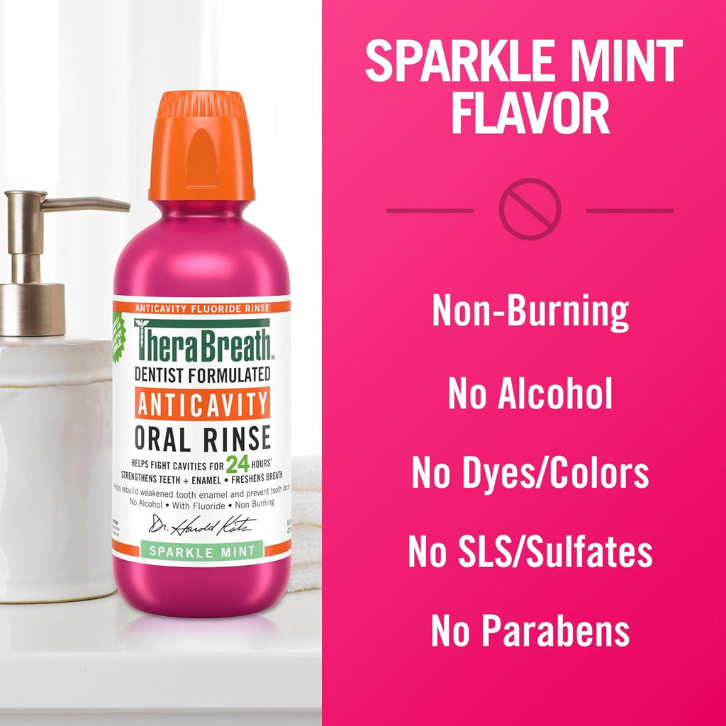 Anticavity Fluoride Mouthwash, Sparkle Mint, 16 Fl Oz (2-Pack) E545