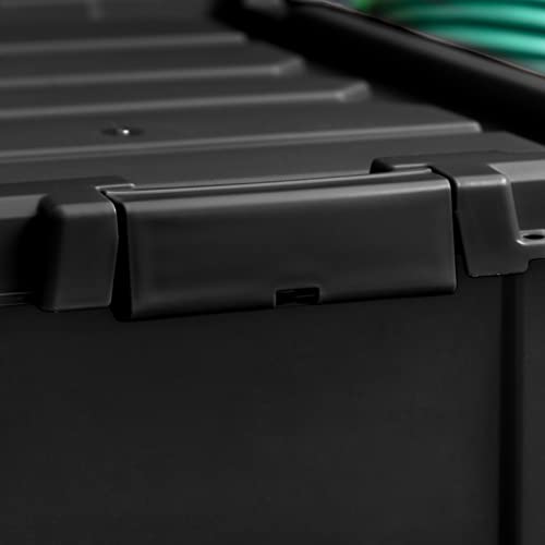 5 Gallon Lockable Storage Bins with Lids, 6 Pack, Stackable, Black P46697