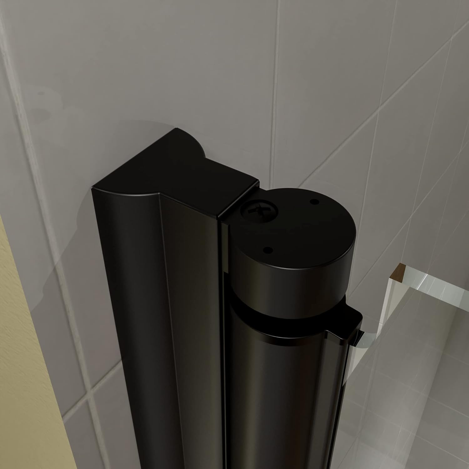 Frameless Glass Shower Door 32" x 72" Matte Black U529