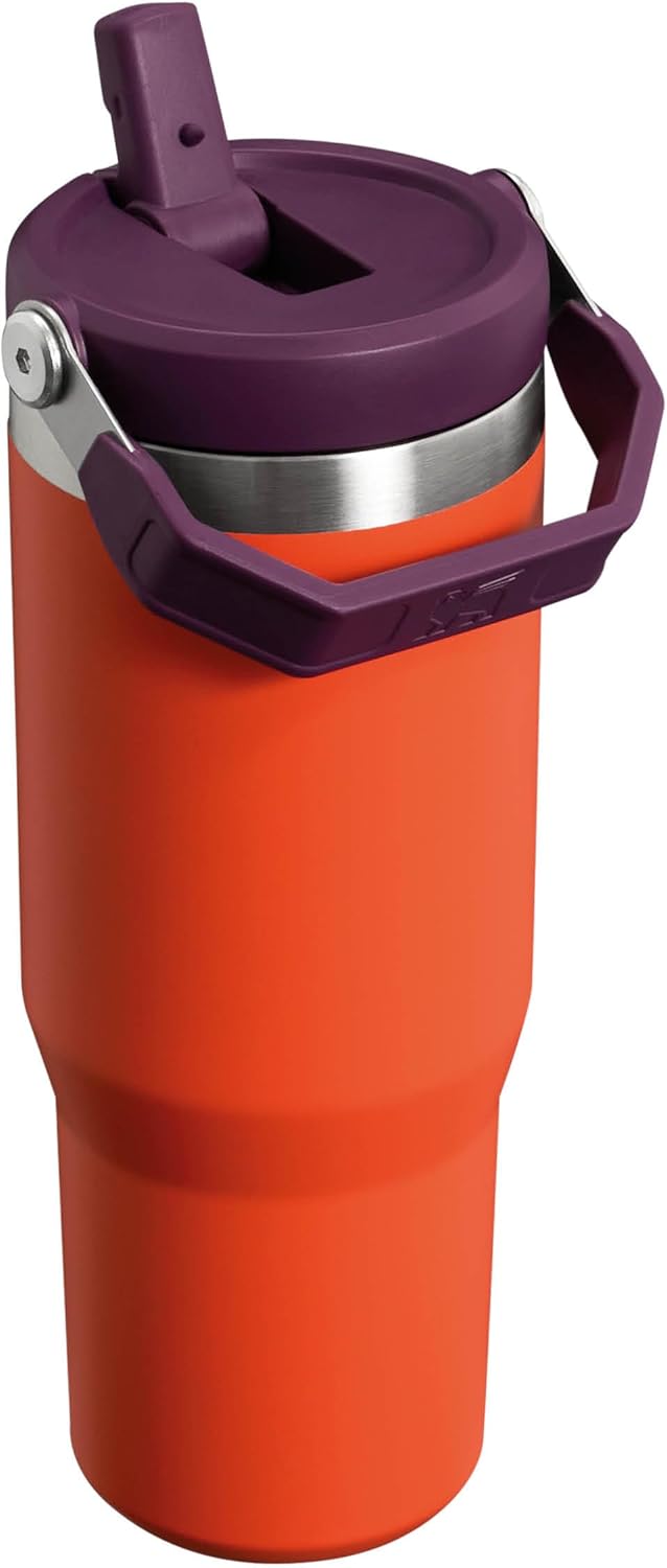 Stainless Steel Water Bottle with Straw 0.89L G77672