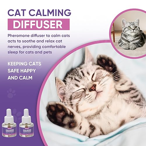 Cat Calming Pheromone Diffuser Refill for Anxiety Relief Z27203