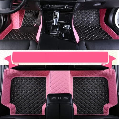 Custom car Floor mats for 96% of Cars, SUVs and Sports Cars, Full-Coverage Protective Floor mats for Men and Women, Non-Slip Leather Floor mats, All-Weather Luxury car mats-Gray-Black