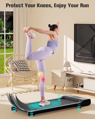 Under Desk Treadmill 2 in 1, Low Noise Portable Walking Pad with Remote Control C8765