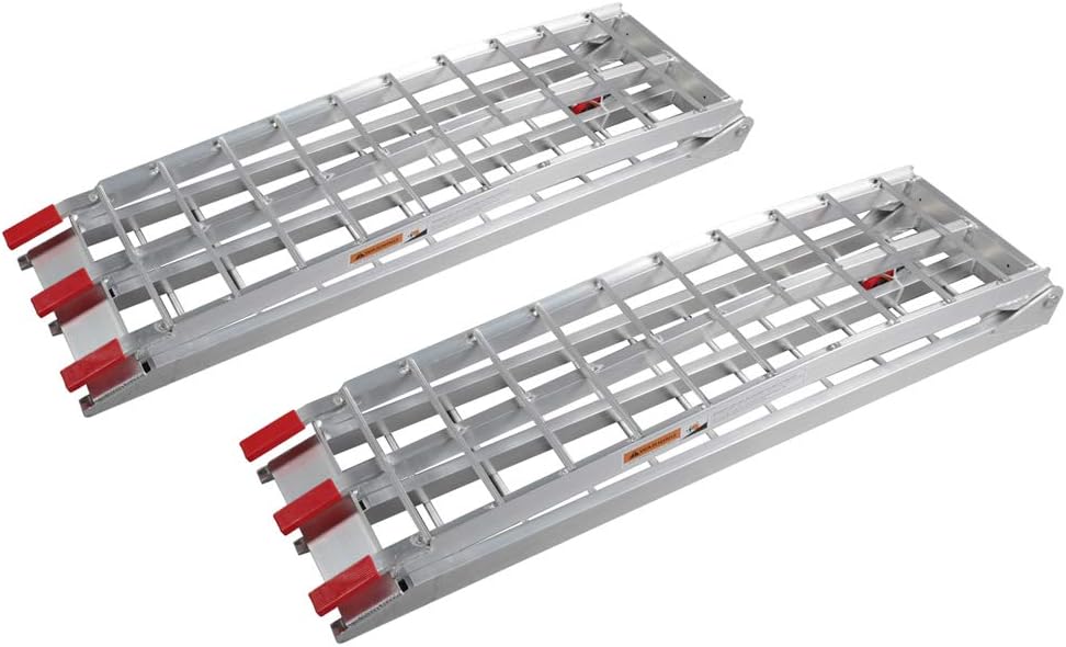 Aluminum Folding Loading Ramps for Lawnmower ATV UTV Truck Motorcycle Y5815
