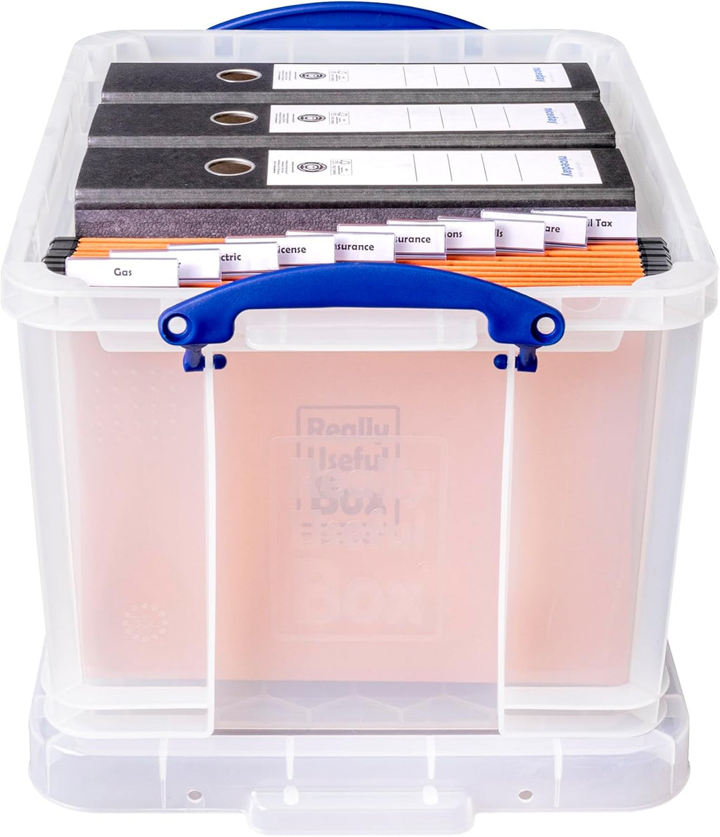 Storage Box 35 Litre Clear with 2 Dividers U335