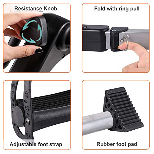 Under Desk Bike Pedal Exerciser for Arm Leg Fitness Folding Portable Home Cycle Y300
