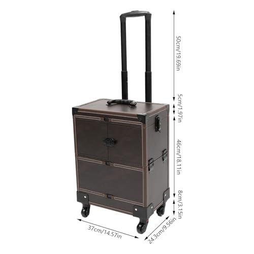 Makeup Rolling Train Case with Mirror and 4 Wheels A344880