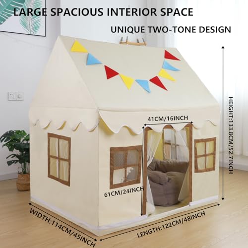 Kids Play Tent with Floor and Star Light, Indoor Outdoor Playhouse K309